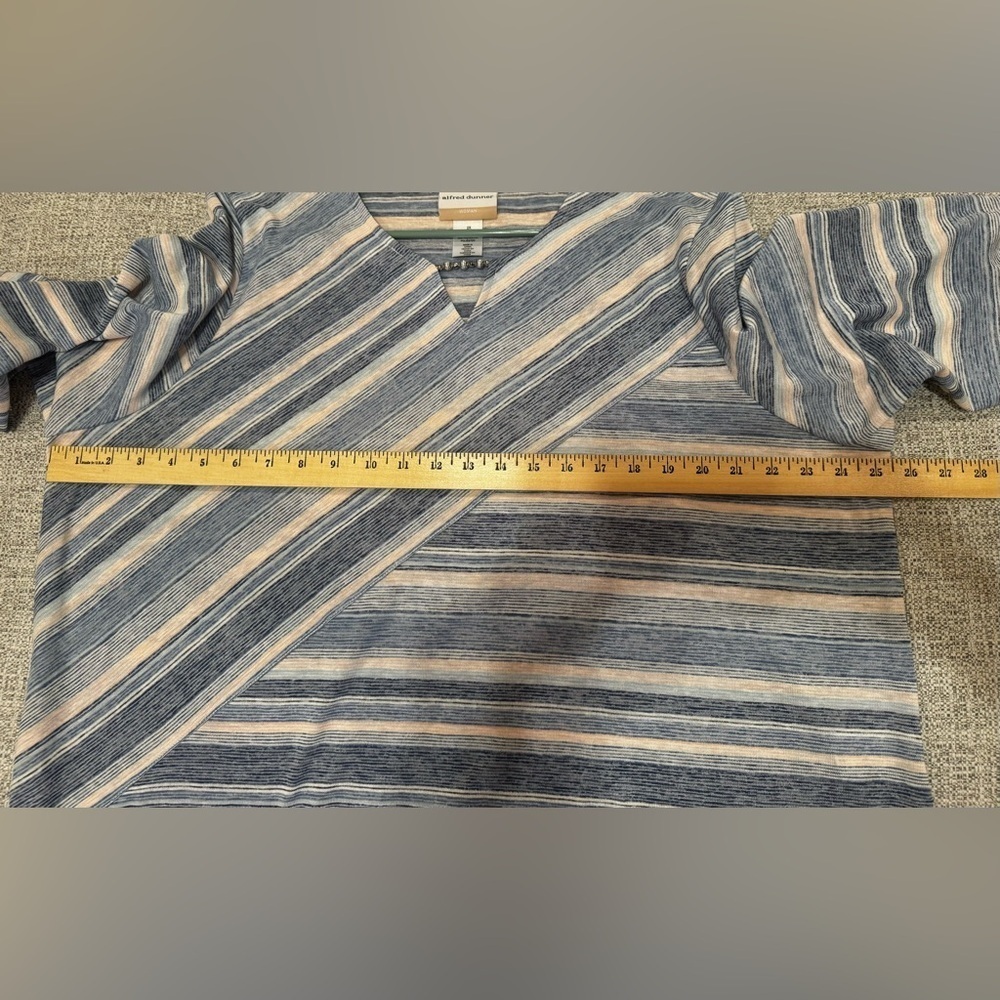 Alfred Dunner Women’s Plus Size A Fresh Start Striped 3/4 Sleeve Top Sz 2X - Picture 8 of 10